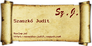 Szaszkó Judit névjegykártya